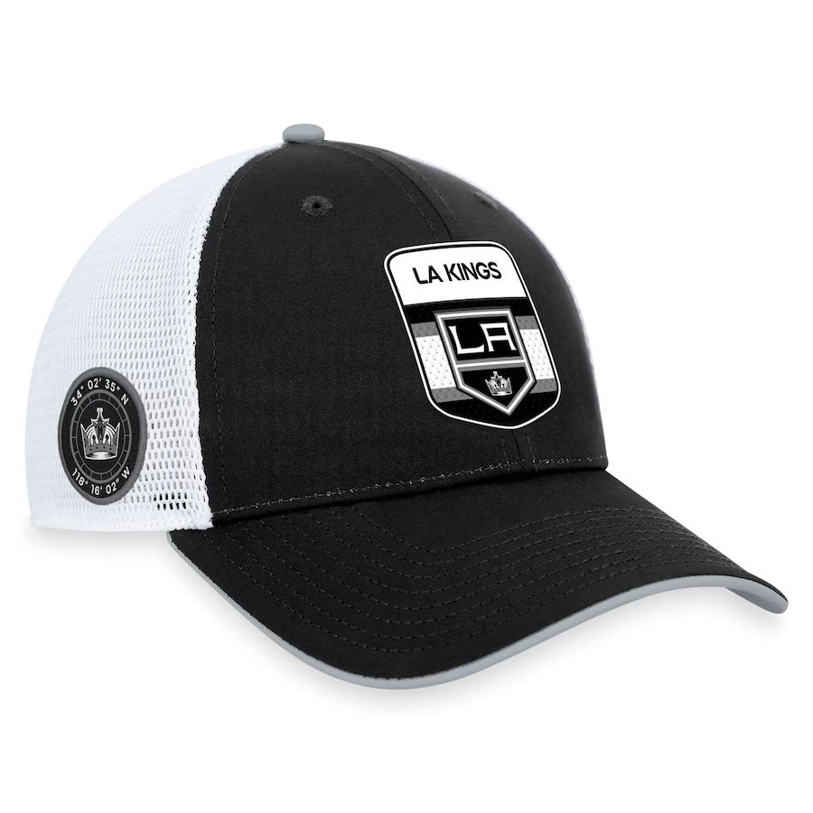 Los Angeles Kings čepice baseballová kšiltovka Draft 2023 Podium Trucker Adjustable Authentic Pro - Los Angeles Kings kšiltovky, čepice, rukavice