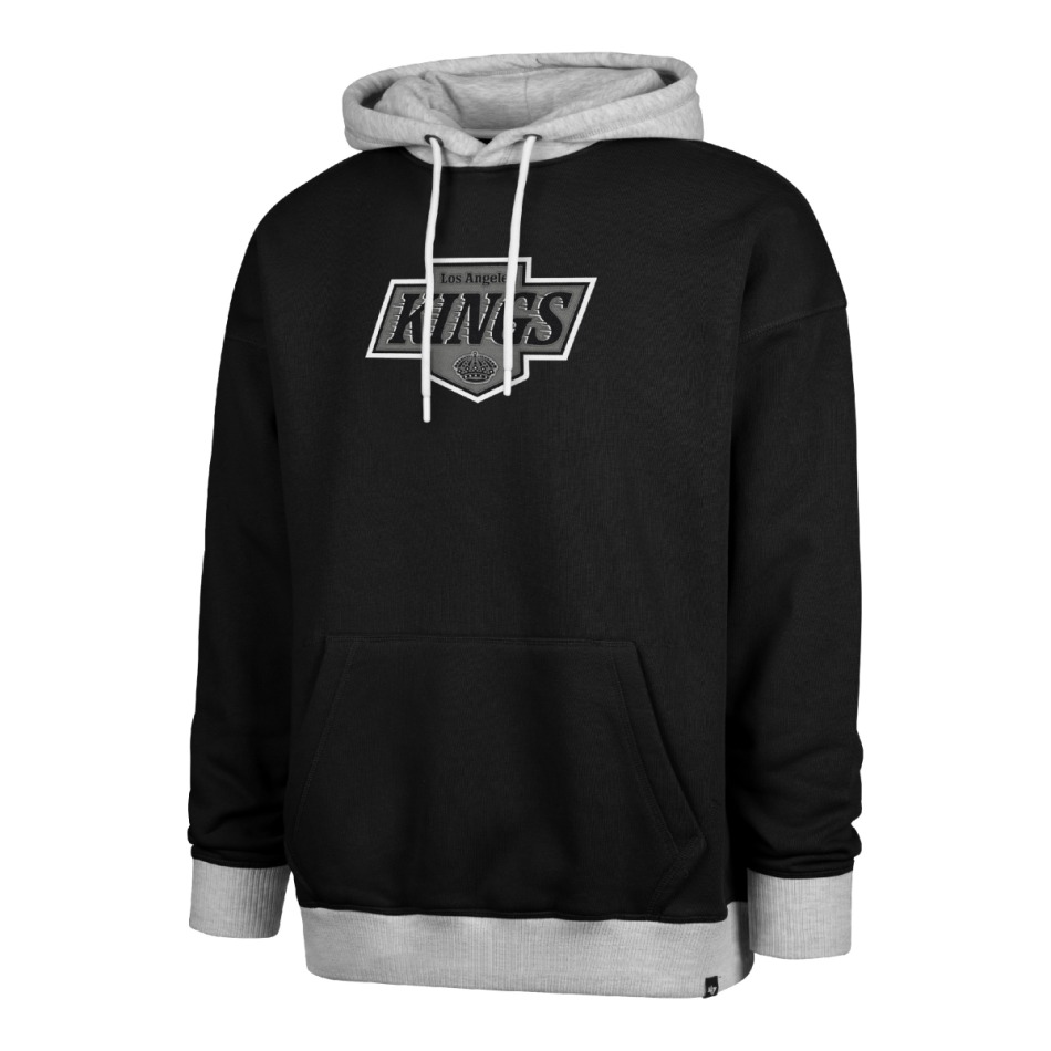 Los Angeles Kings pánská mikina s&nbsp;kapucí 47 Patch Drop Shoulder Hood black - Los Angeles Kings mikiny, bundy, kalhoty