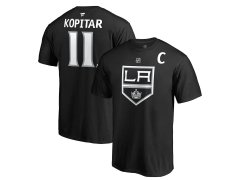Los Angeles Kings pánské tričko black #11 Anze Kopitar Stack Logo Name & Number