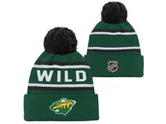 Minnesota Wild dětská zimní čepice 3Rd Jersey Jacquard Cuff Pom