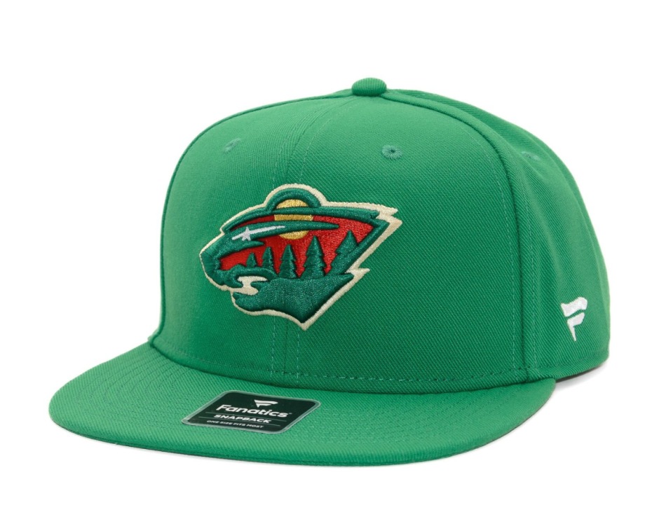 Minnesota Wild čepice flat kšiltovka A/CAP Structured Mid Crown Adjujtable Square Visor Snapback - Minnesota Wild kšiltovky, čepice, rukavice