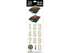 Minnesota Wild samolepky na helmu Decals Cream