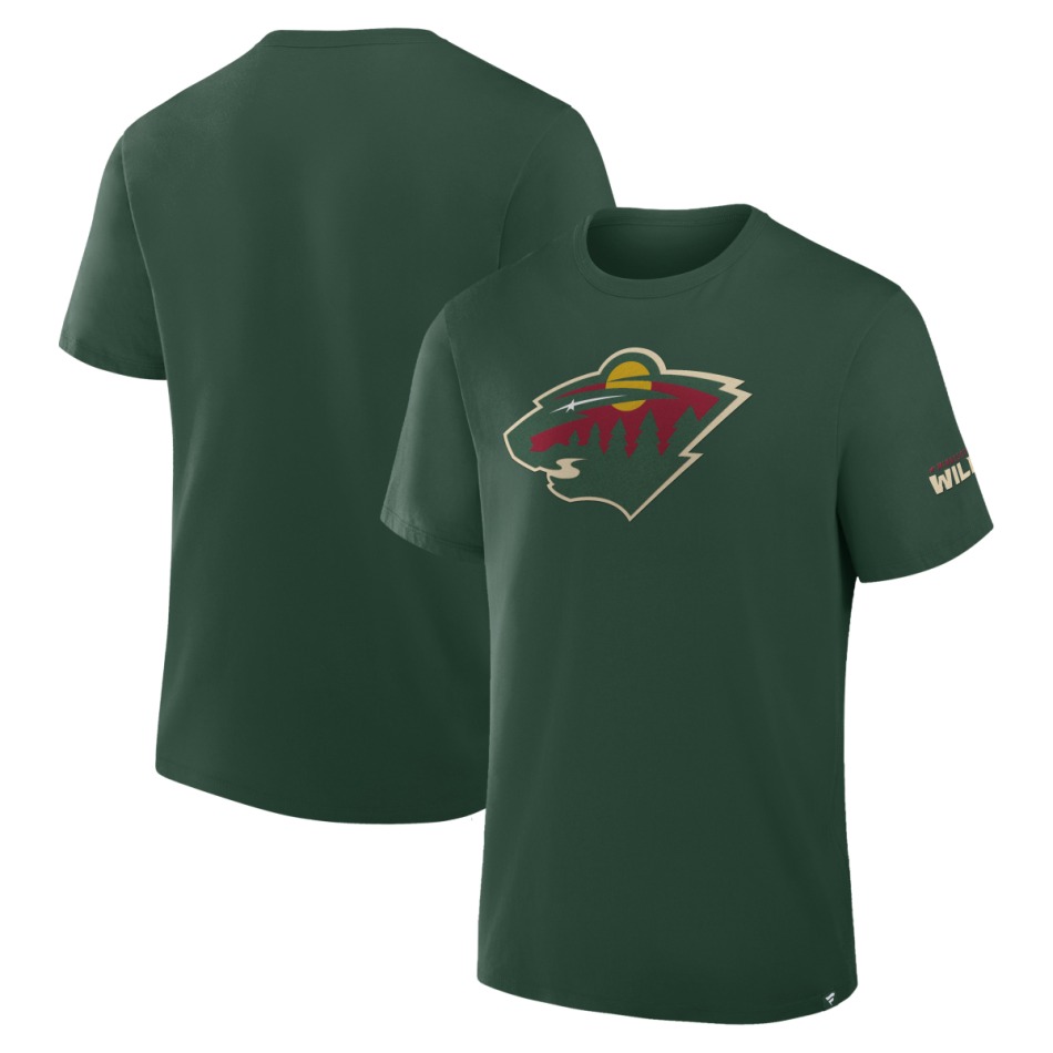 Minnesota Wild pánské tričko Hat Trick green - Minnesota Wild trička, polo trička, košile