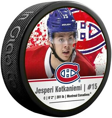 Montreal Canadiens puk souvenir hockey puck Jesperi Kotkaniemi #15 - Montreal Canadiens hokejové vybavení