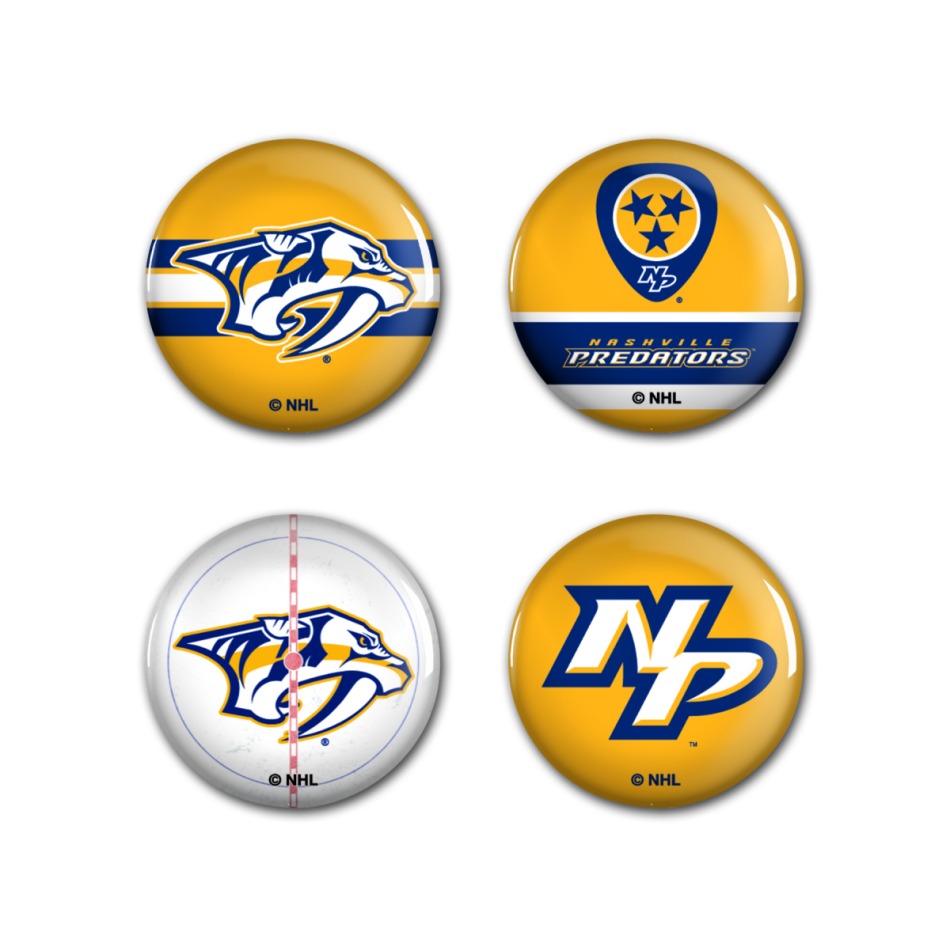 Nashville Predators placka Button 4 Pack - Nashville Predators ostatní suvenýry