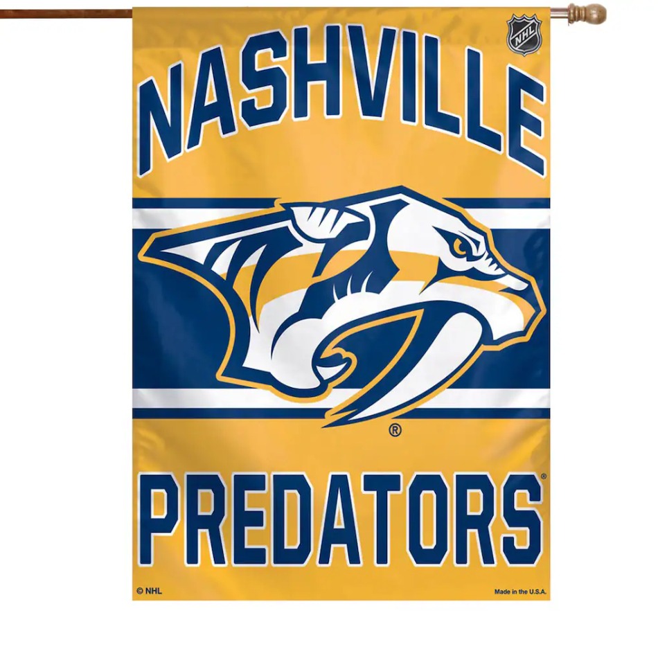 Nashville Predators vlajka Wordmark Single-Sided Vertical