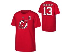 New Jersey Devils dětské tričko Nico Hischier Flat Captains N&N Ss Ctn red