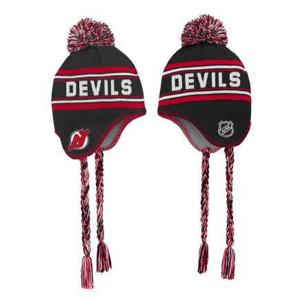 New Jersey Devils dětská zimní čepice Jacquard Tassel Knit With Pom - New Jersey Devils dětské oblečení
