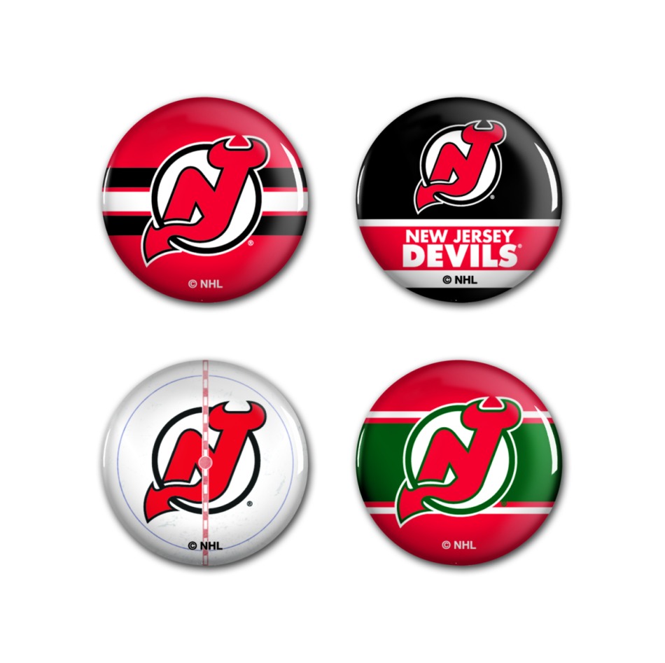 New Jersey Devils placka Button 4 Pack - New Jersey Devils ostatní suvenýry
