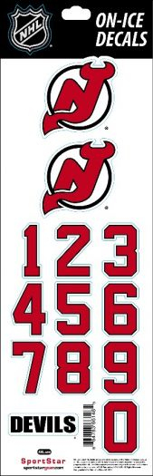 New Jersey Devils samolepky na helmu decals red - New Jersey Devils ostatní suvenýry