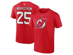 New Jersey Devils pánské tričko Jacob Markstrom #25 New Jersey Devils Authentic Stack Name & Number red