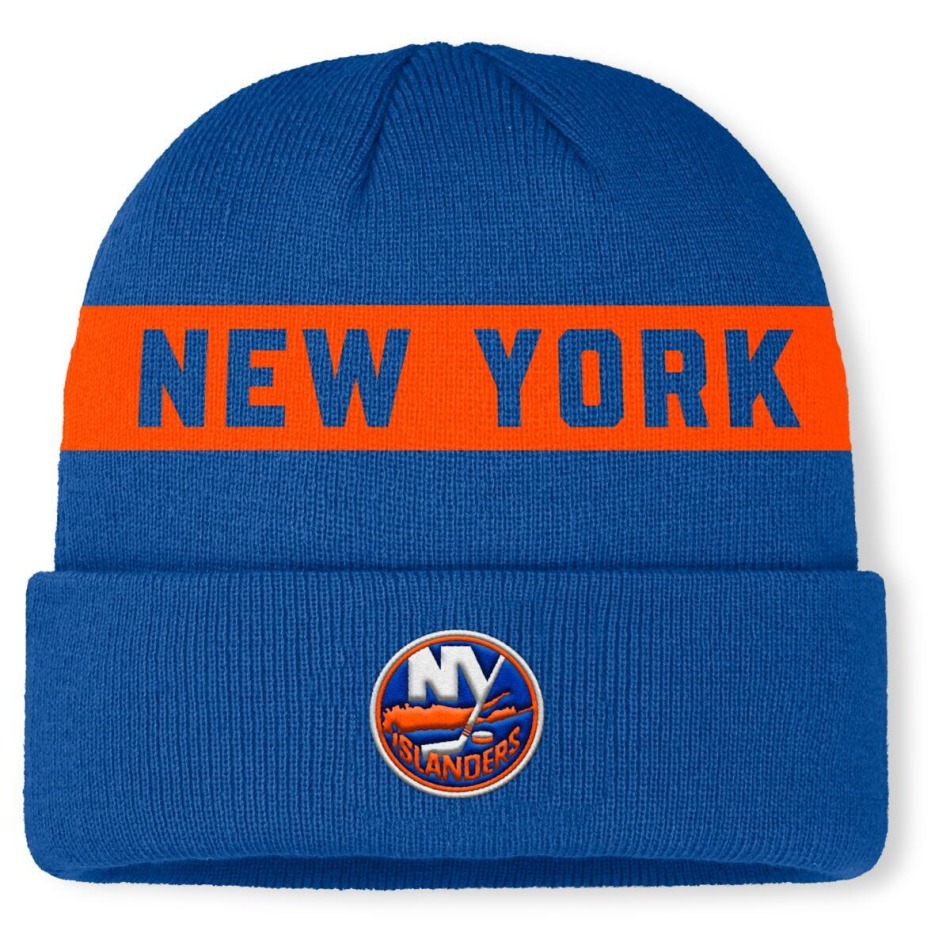 New York Islanders zimní čepice Authentic Pro A/Cap Cuffed inscription - New York Islanders kšiltovky, čepice, rukavice