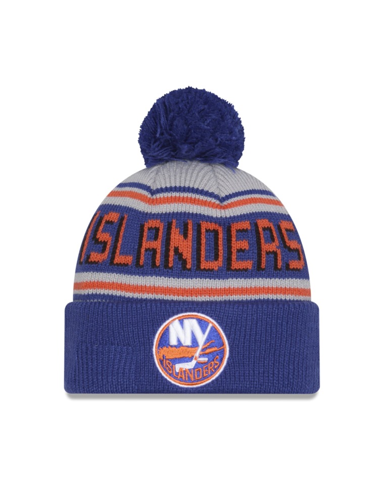 New York Islanders zimní čepice NHL Pom Wordmark - New York Islanders kšiltovky, čepice, rukavice