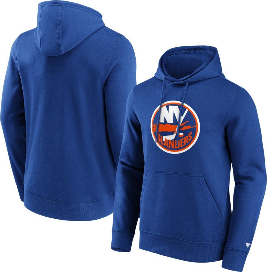 New York Islanders pánská mikina s&nbsp;kapucí Primary Logo Graphic blue - New York Islanders mikiny, bundy, kalhoty