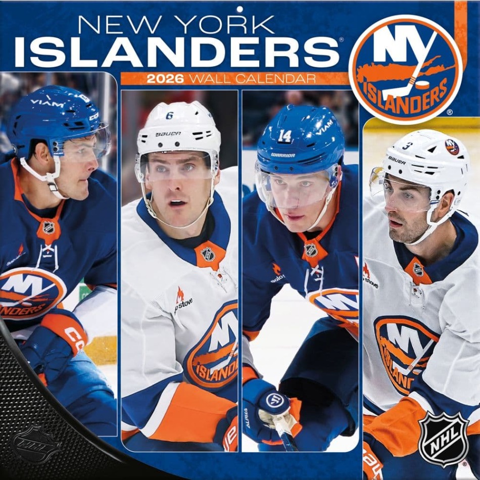 New York Islanders kalendář 2026 Wall - New York Islanders vlajky, plakáty