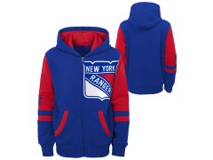 New York Rangers dětská mikina s kapucí faceoff colorblocked fleece full-zip