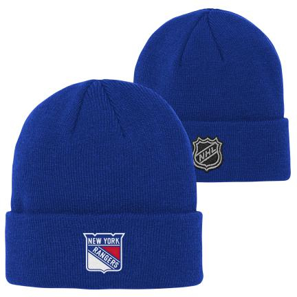 New York Rangers dětská zimní čepice Cuffed Knit blue - New York Rangers dětské oblečení