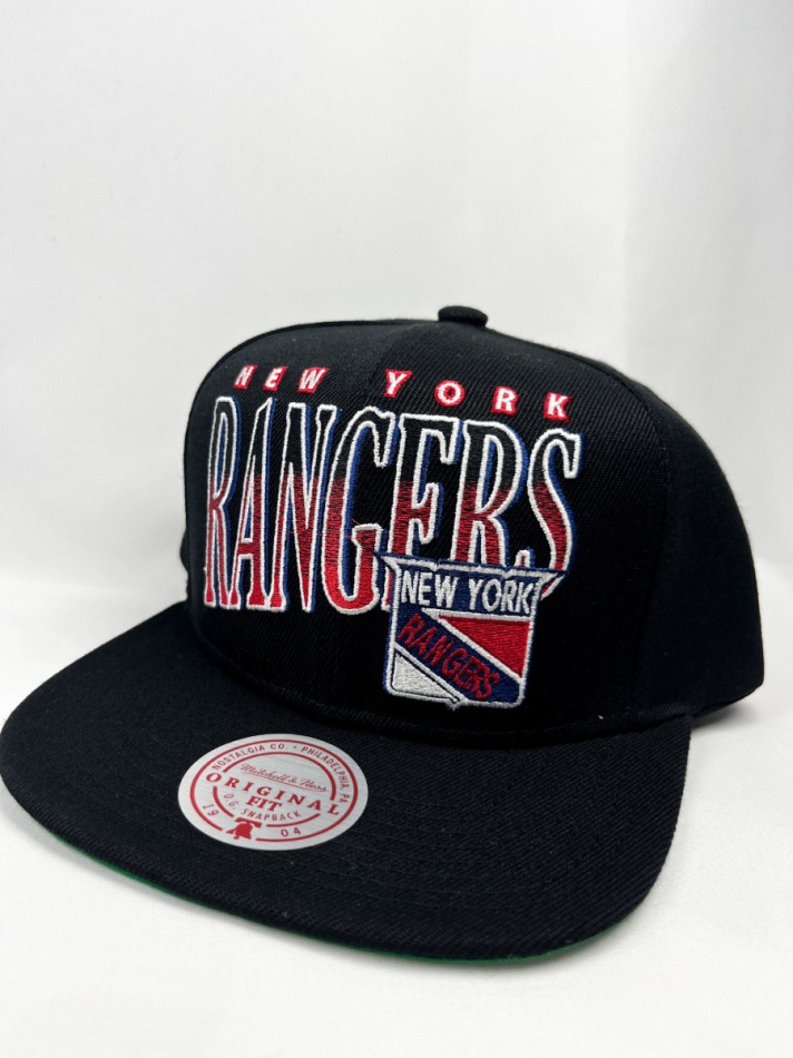 New York Rangers čepice flat kšiltovka Line Work Snapback Vntg - New York Rangers kšiltovky, čepice, rukavice