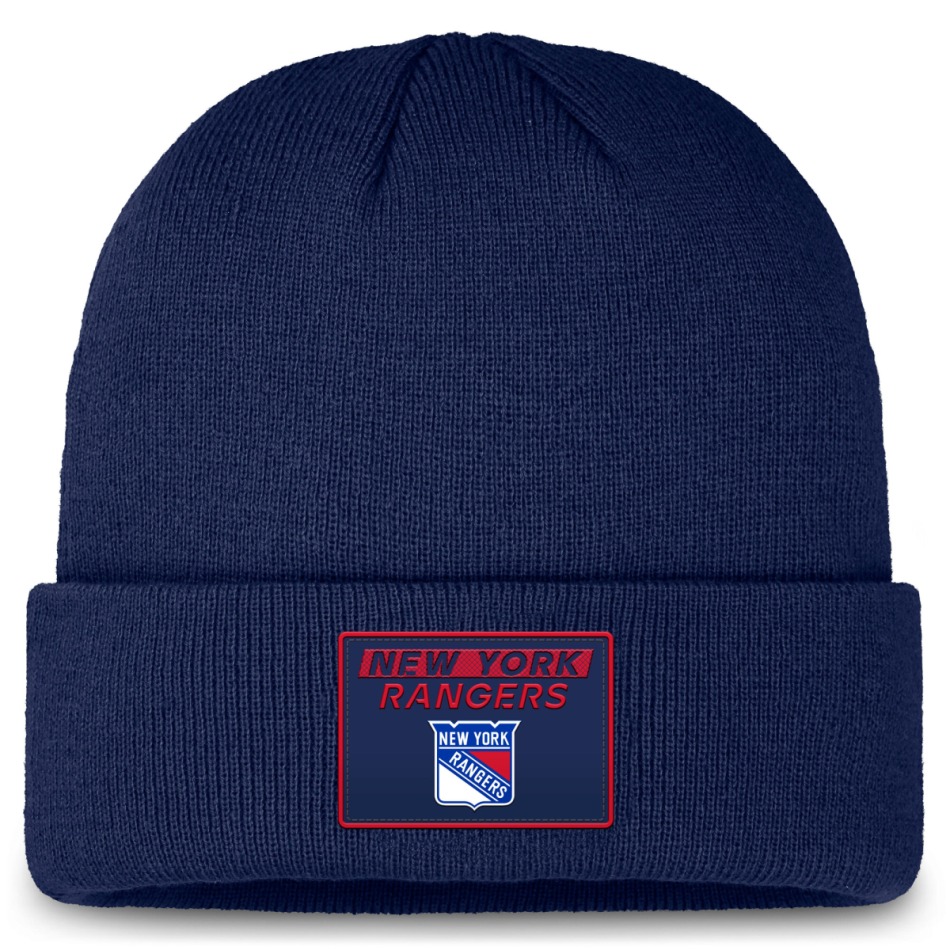 New York Rangers zimní čepice Authentic Pro Rink Prime Cuffed Beanie - New York Rangers kšiltovky, čepice, rukavice