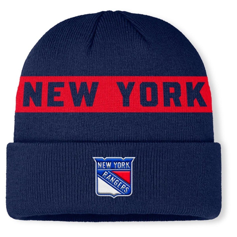 New York Rangers zimní čepice Authentic Pro A/Cap Cuffed inscription