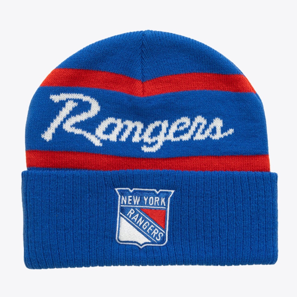 New York Rangers zimní čepice NHL Head Coach Knit - New York Rangers kšiltovky, čepice, rukavice
