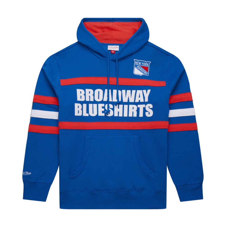 New York Rangers pánská mikina s&nbsp;kapucí Head Coach Hoodie Current Logo blue