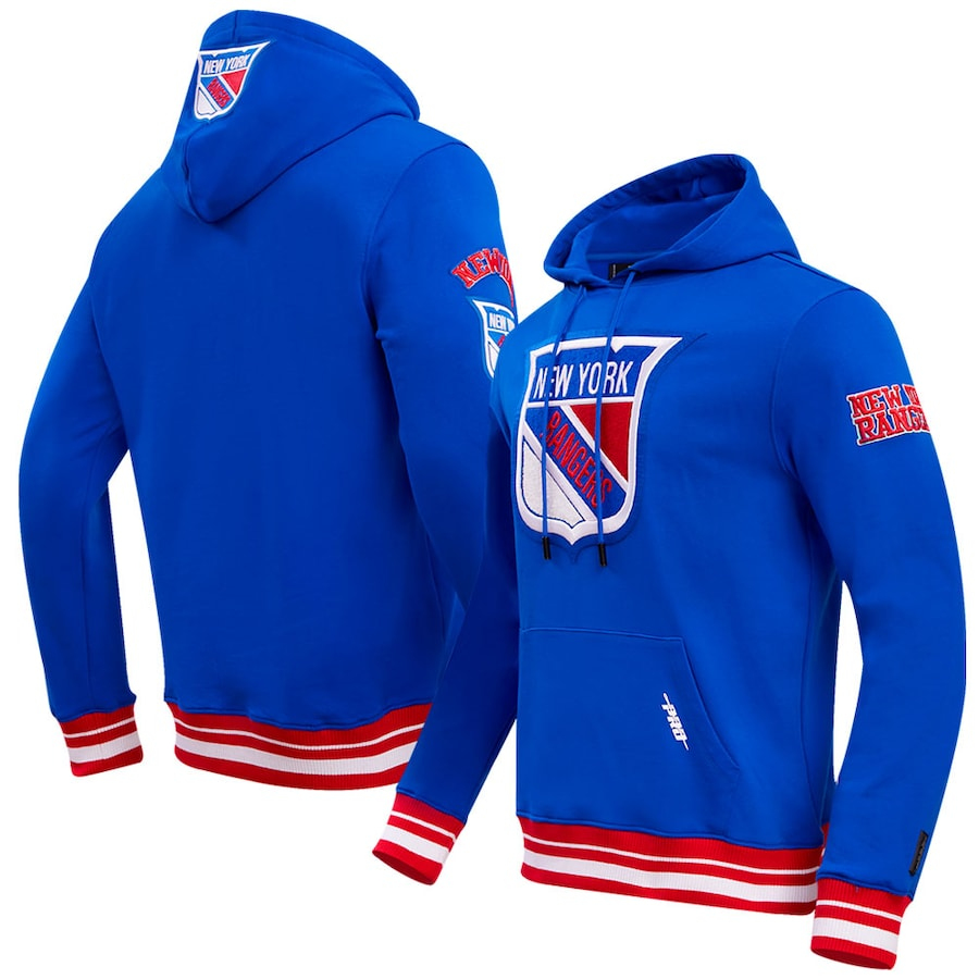 New York Rangers pánská mikina s&nbsp;kapucí Retro Classic Fleece blue