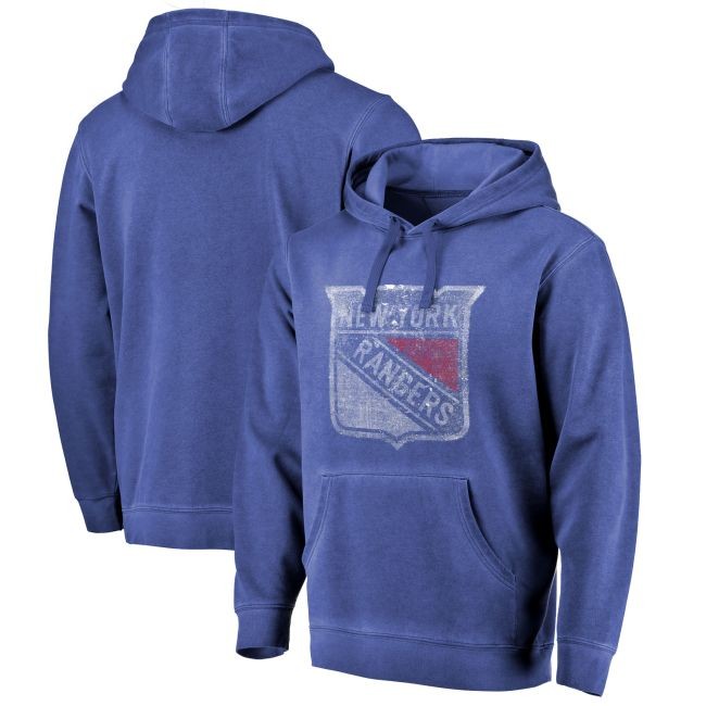 Mikina Shadow Washed Logo Pullover Hoodie Rangers - New York Rangers Mikiny