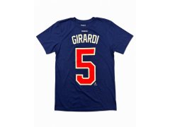 New York Rangers pánské tričko Dan Girardi #5 NHL Stack Logo Name & Number