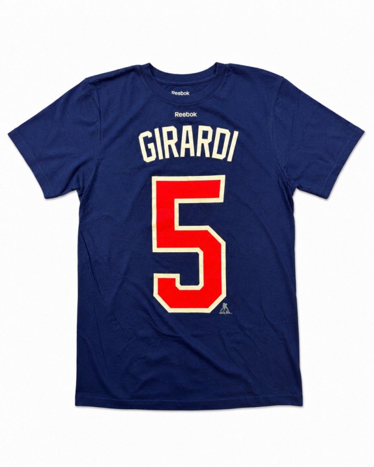 New York Rangers pánské tričko Dan Girardi #5 NHL Stack Logo Name & Number - New York Rangers trička, polo trička, košile