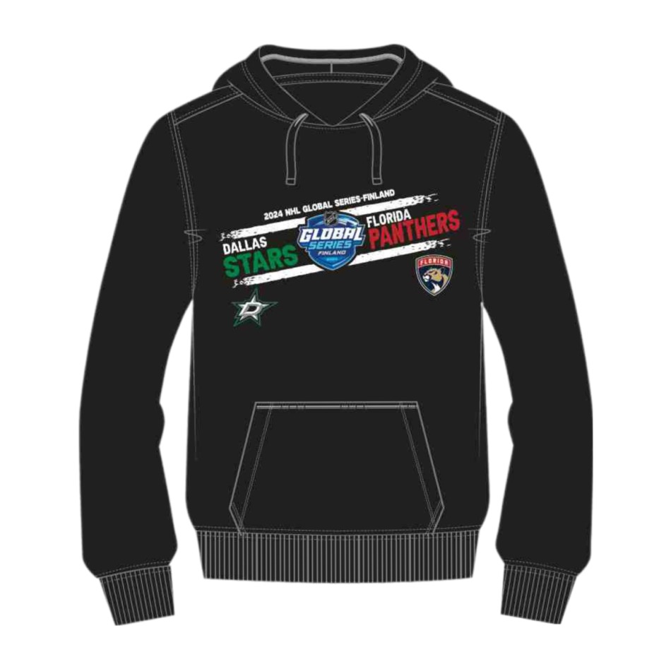 NHL produkty dětská mikina s&nbsp;kapucí 2024 Finland Dallas Stars vs Florida Panthers Match-Up Pullover Hoodie - NHL produkty dětské oblečení