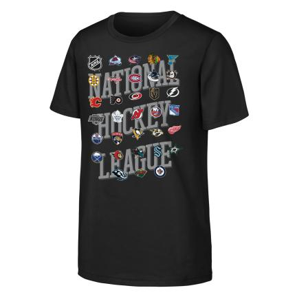 NHL produkty dětské tričko All Teams Ss black - NHL produkty dětské oblečení
