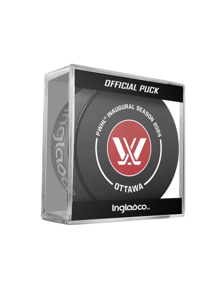 NHL produkty puk 2024 Inaugural Season Official Game Hockey red - NHL produkty hokejové vybavení
