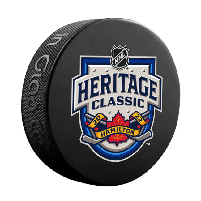 NHL produkty puk Heritage Classic 2022 Hamilton Official Game Puck - NHL produkty hokejové vybavení