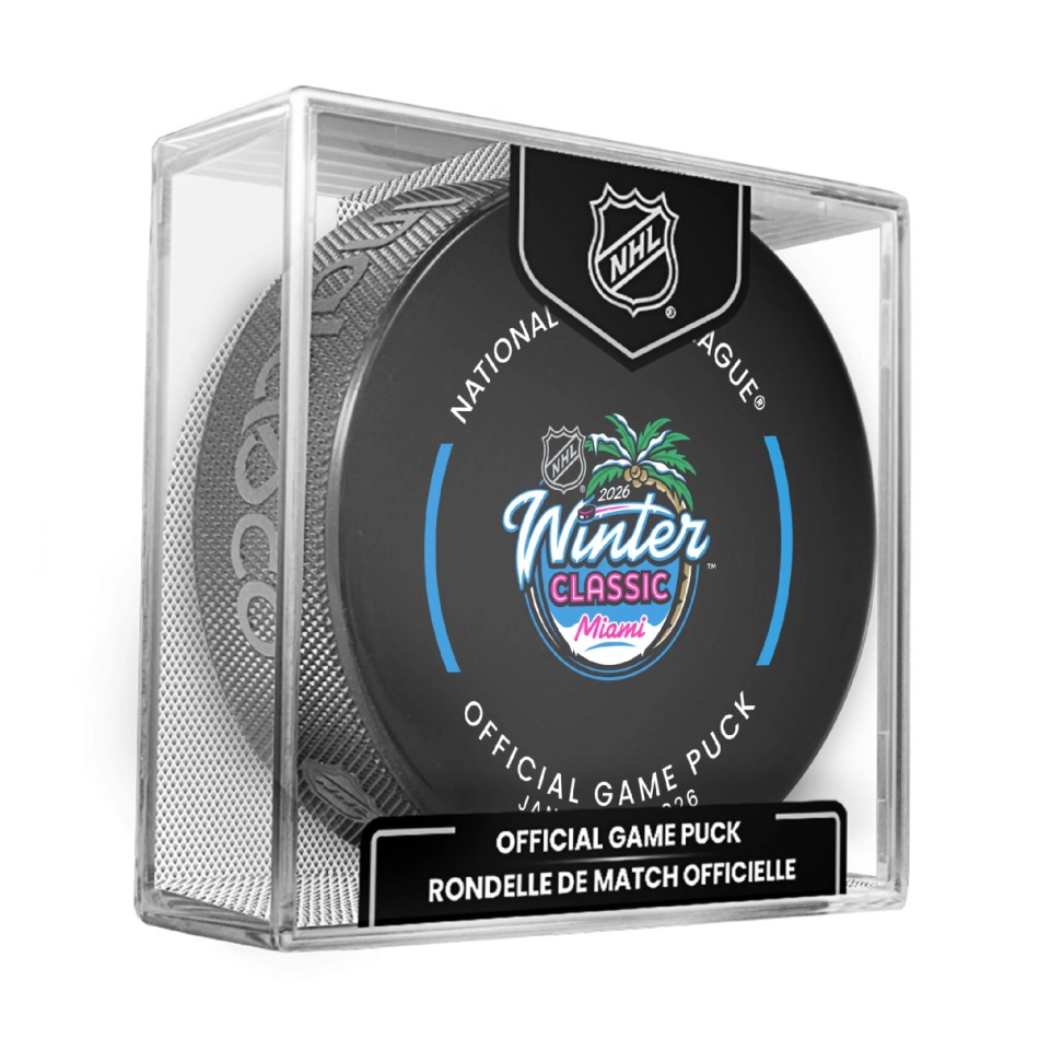 Puk Winter Classic 2026 Miami Winter Classic Official Game Puck Design- in Cube