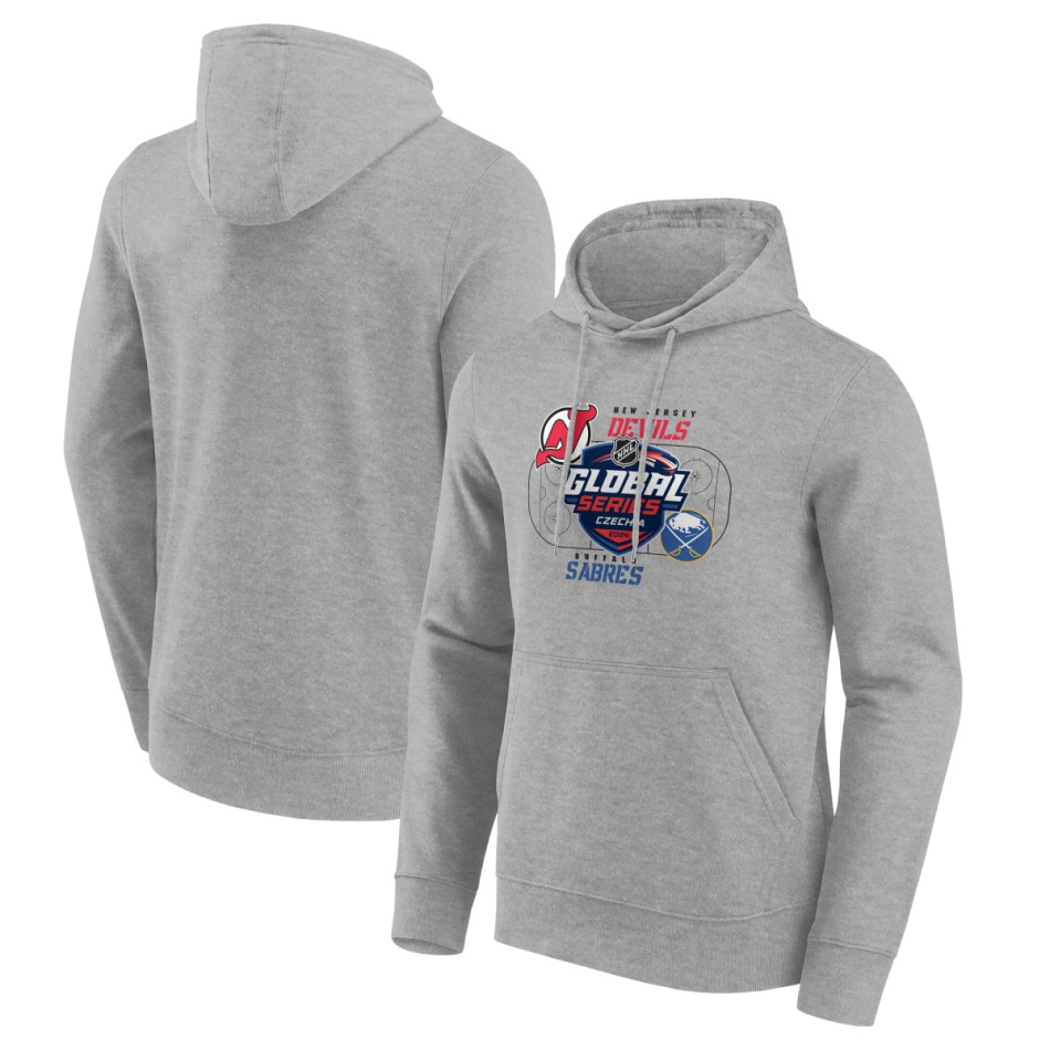 NHL produkty pánská mikina s&nbsp;kapucí 2024 Czechia Buffalo Sabres vs New Jersey Devils Match Up Hoodie - NHL produkty mikiny, bundy, kalhoty
