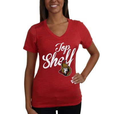 Ottawa Senators dámské tričko red Shelf Tri-Blend - Ottawa Senators dámské oblečení