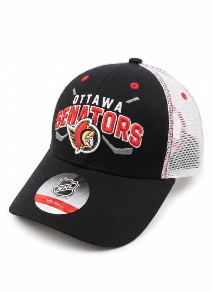 Ottawa Senators dětská čepice baseballová kšiltovka Lockup Meshback Adjustable