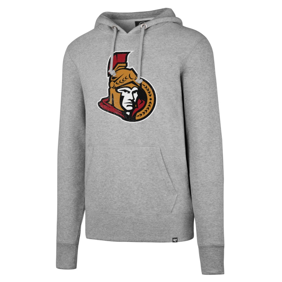 Ottawa Senators pánská mikina s&nbsp;kapucí 47 Knockaround Headline grey - Ottawa Senators mikiny, bundy, kalhoty