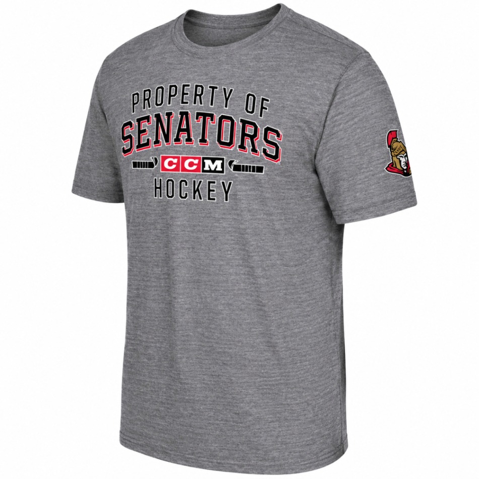Ottawa Senators pánské tričko CCM Property Block Tri-Blend grey