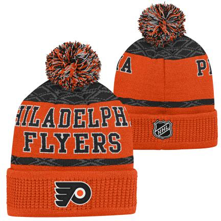 Philadelphia Flyers dětská zimní čepice Puck Pattern Cuffed Pom - Philadelphia Flyers dětské oblečení