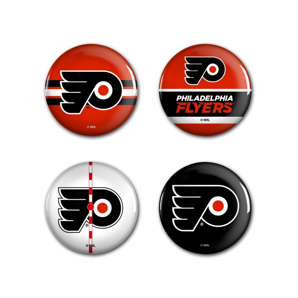 Philadelphia Flyers placka Button 4 Pack - Philadelphia Flyers ostatní suvenýry