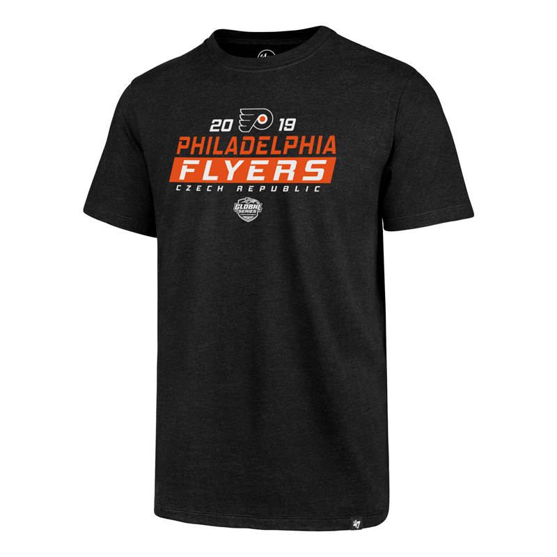 Philadelphia Flyers pánské tričko 47 Brand Club Tee NHL black GS19 - Philadelphia Flyers trička, polo trička, košile