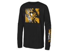Pittsburgh Penguins dětské tričko s dlouhým rukávem Half & Half Ls Ctn black