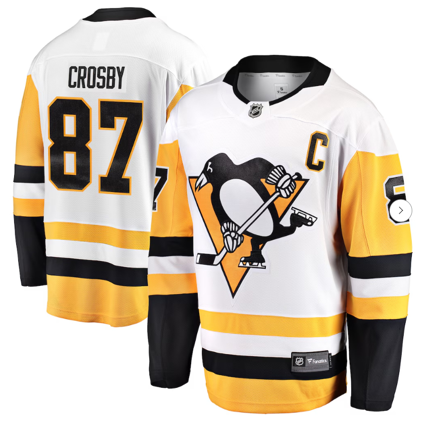 Pittsburgh Penguins dětský hokejový dres Sidney Crosby #87 Premier White Away - Pittsburgh Penguins dětské oblečení
