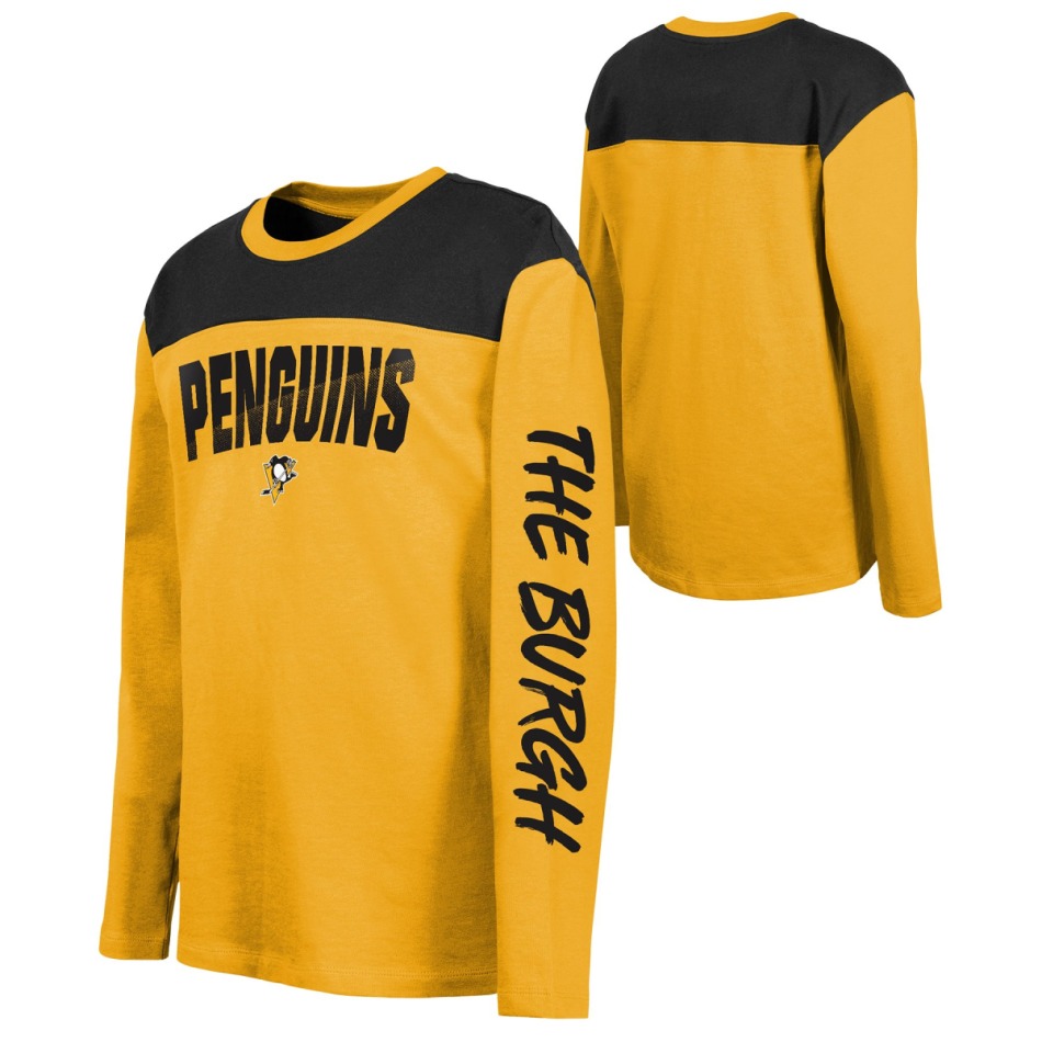 Pittsburgh Penguins dětské tričko s&nbsp;dlouhým rukávem Unbeaten Run Ls Crew Nk Tee - Pittsburgh Penguins dětské oblečení