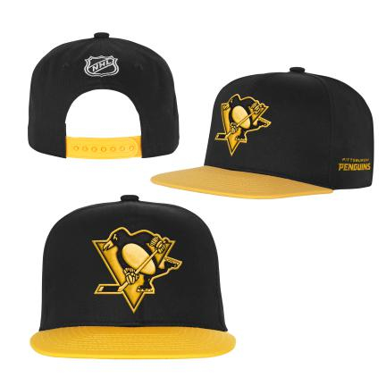 Pittsburgh Penguins dětská čepice flat kšiltovka Essentials Flatbrim Snapback - Pittsburgh Penguins dětské oblečení