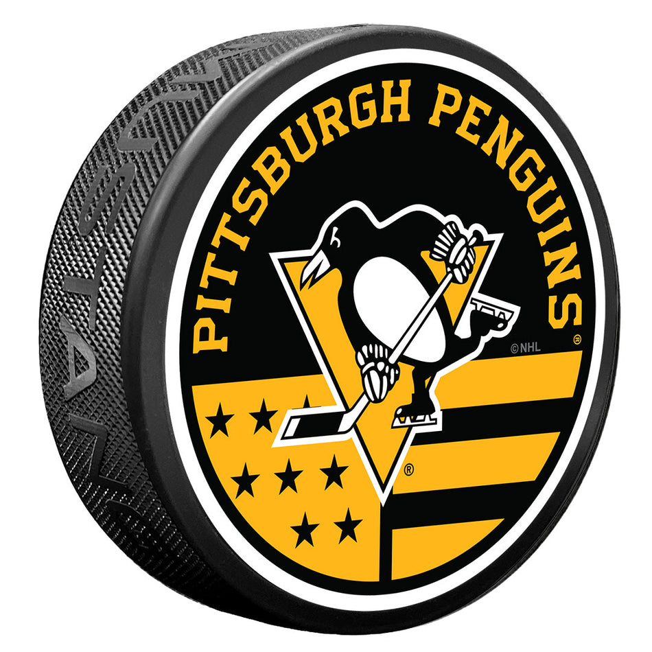 Puk Pittsburgh Penguins American Flag Pat Puck - Pittsburgh Penguins hokejové vybavení