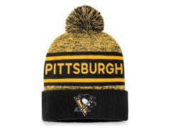Pittsburgh Penguins zimní čepice Authentic Pro Rink Heathered Cuffed Pom Knit