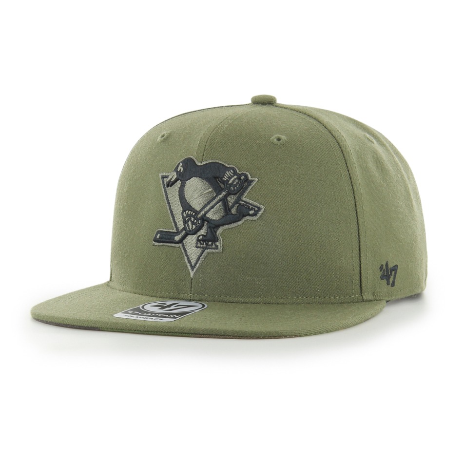 Pittsburgh Penguins čepice flat kšiltovka Ballpark Camo 47 CAPTAIN NHL green - Pittsburgh Penguins kšiltovky, čepice, rukavice